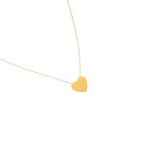 Halskette "Bigger Heart" Edelstahl 14K vergoldet in zwei Farben