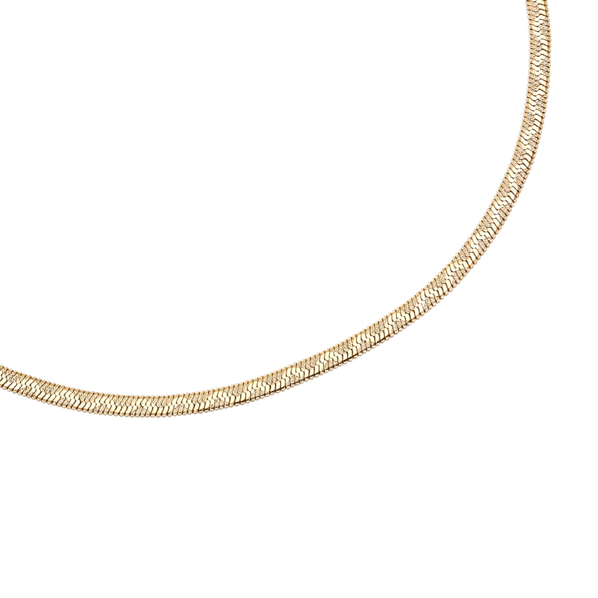 Halskette "Snake Ripple" Edelstahl 14K vergoldet in zwei Farben