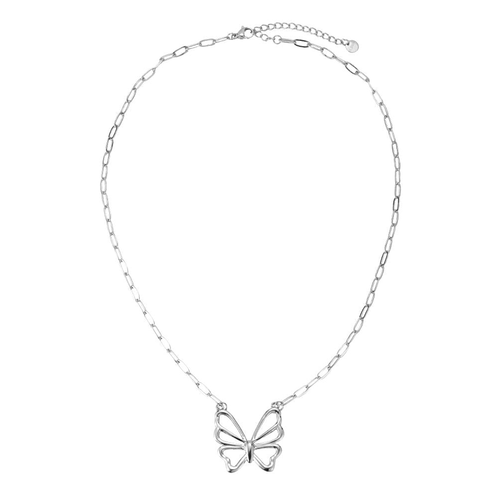 Halskette "Simple Butterfly" Edelstahl 14K vergoldet in zwei Farben