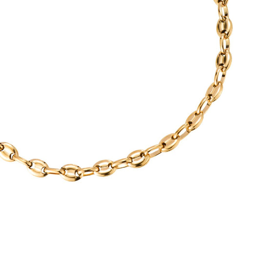 Halskette "Simple Thickchain" Edelstahl 14K vergoldet in zwei Farben