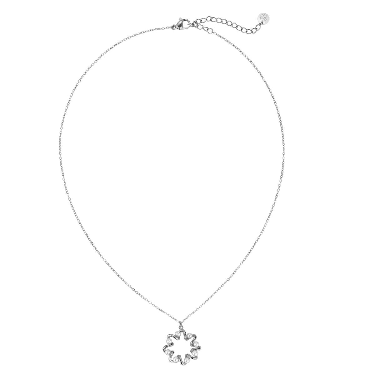 Halskette "Twist Pearl" Edelstahl 14K vergoldet in zwei Farben