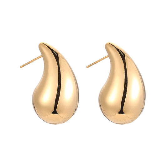 Ohrringe "Drops" Edelstahl 14K vergoldet in zwei Farben