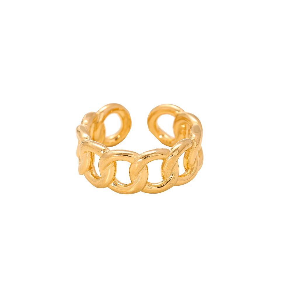 Ring "Made of Circles" Edelstahl 14K vergoldet in zwei Farben