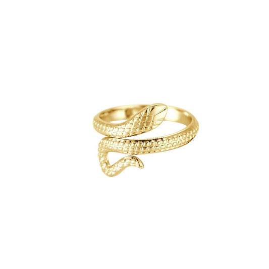 Ring ''Whirling Snake'' Edelstahl 14K vergoldet in zwei Farben