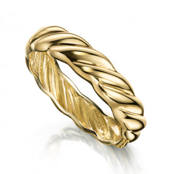Ring "Croissant" 925er Silber 18K vergoldet in zwei Farben