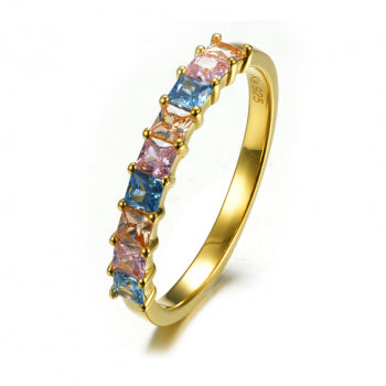 Ring "Colorful" 925er Silber 18K vergoldet in zwei Farben