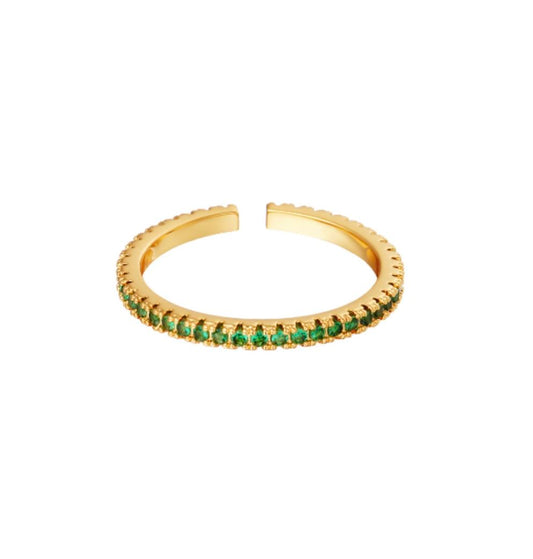 Ring "Mini Zirconia" 18K vergoldet in drei Farben