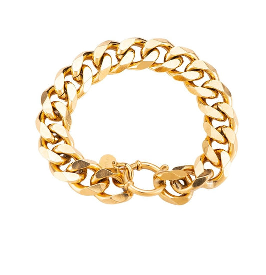 Armband "Extraordinary Chain" Edelstahl 14K vergoldet