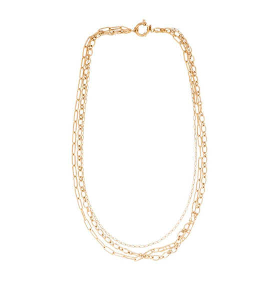 Halskette "Tripple Chain" Edelstahl 14K vergoldet