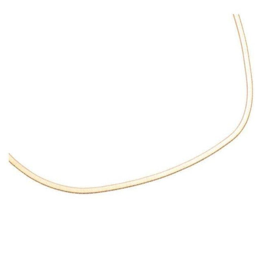 Halskette "Fine Snake Skin" Edelstahl 14K vergoldet in zwei Farben